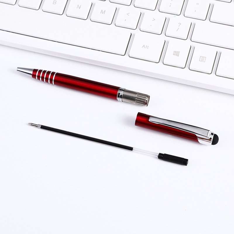 Upgrades Stationery High Quality Aluminum Stylus Pen Custom Promotional Pen Logo Printed Metal Click Pen for Smart Phone Screen