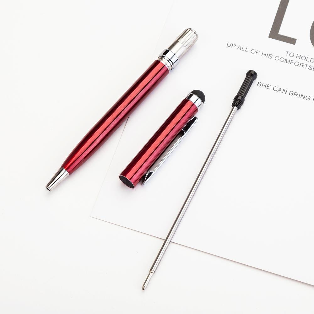 2024 Customized Logo Business & Banner Stylus Pen Set Ballpoint Gun Black/Steel Metal for Promotional Use