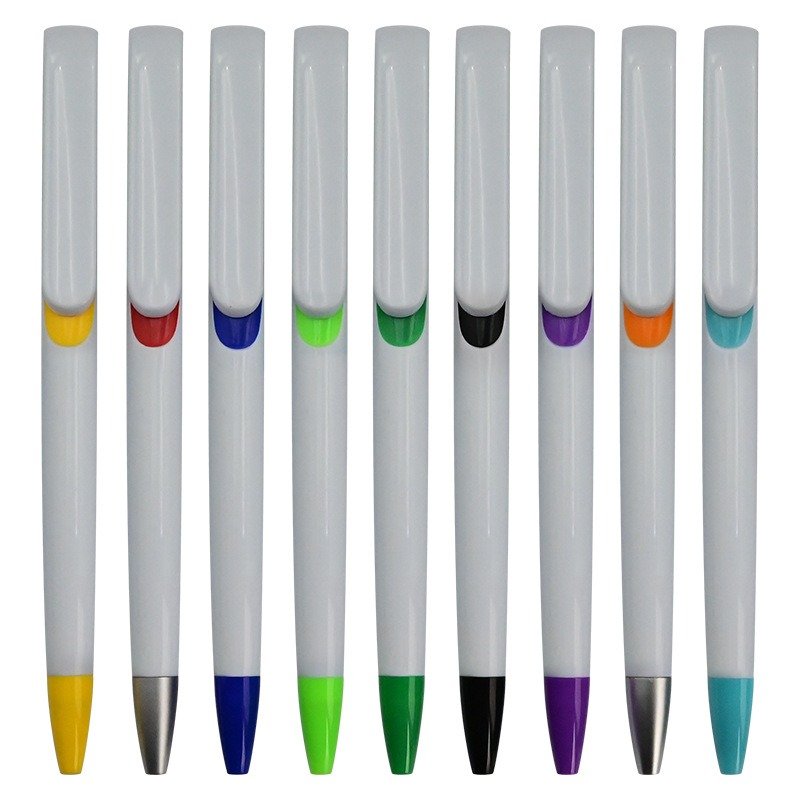 Custom Logo High Quality Plastic Advertising UV printing Ballpoint Pen for Sublimation Press Plastic pen 1010
