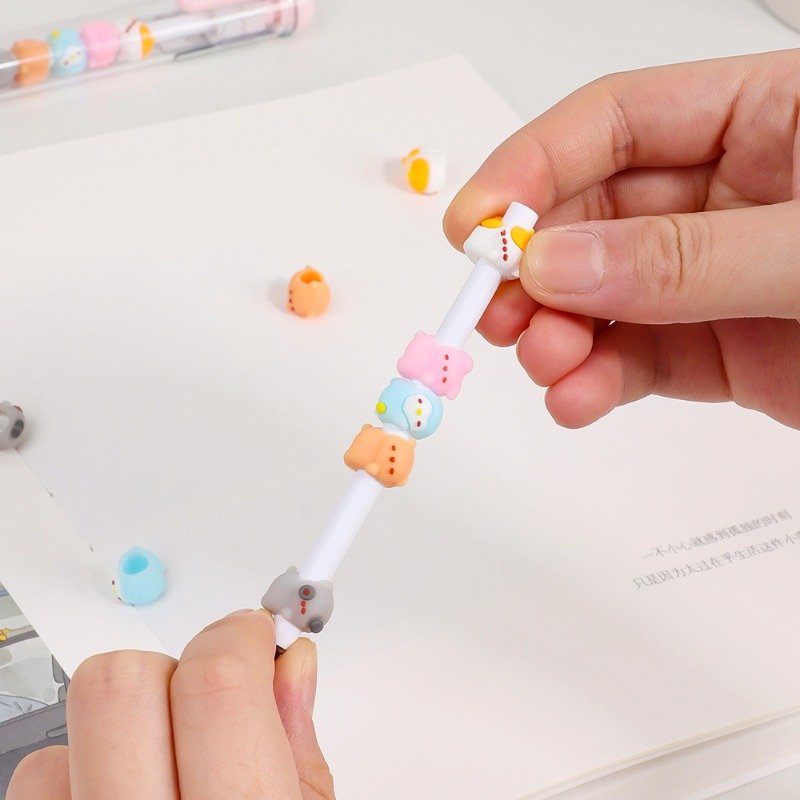 School Supplies Beadable Pens Cute Creative Styling DIY Beaded Signature Pen Student Stationery Fancy Pens for Girls