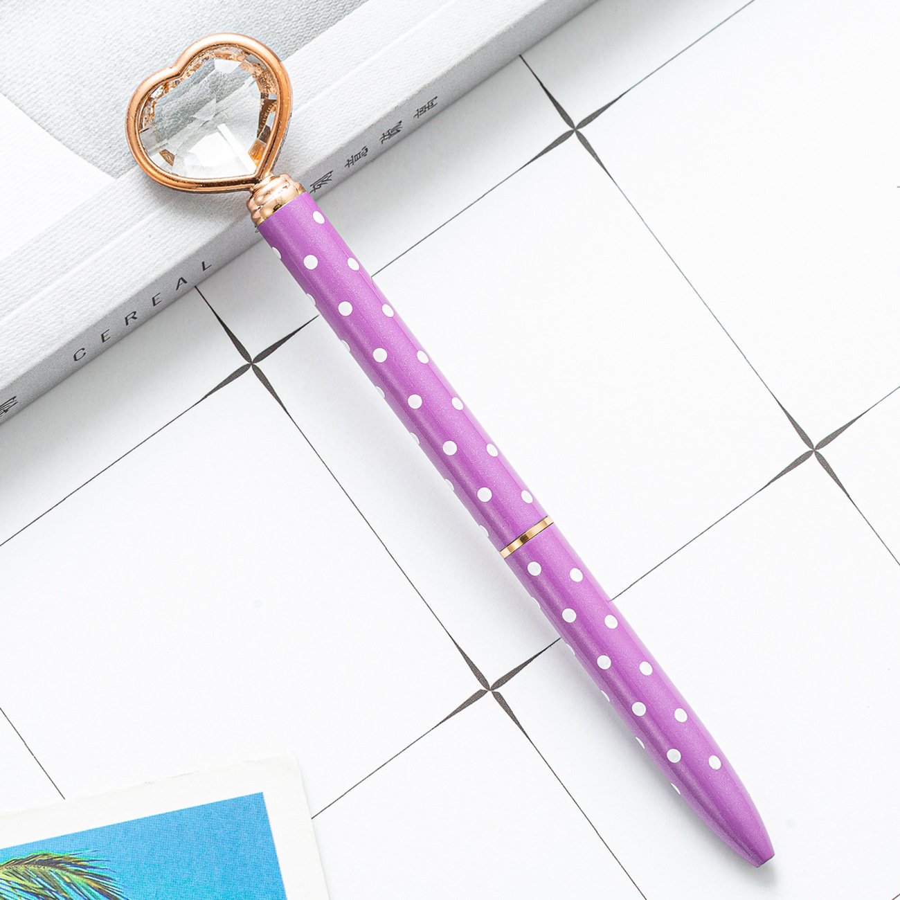 Valentine's Day Heart Gel Ink Ballpoint Pen 1.0 mm Black Ink Metal Writing Ballpen for School & Office Accept Custom Logo