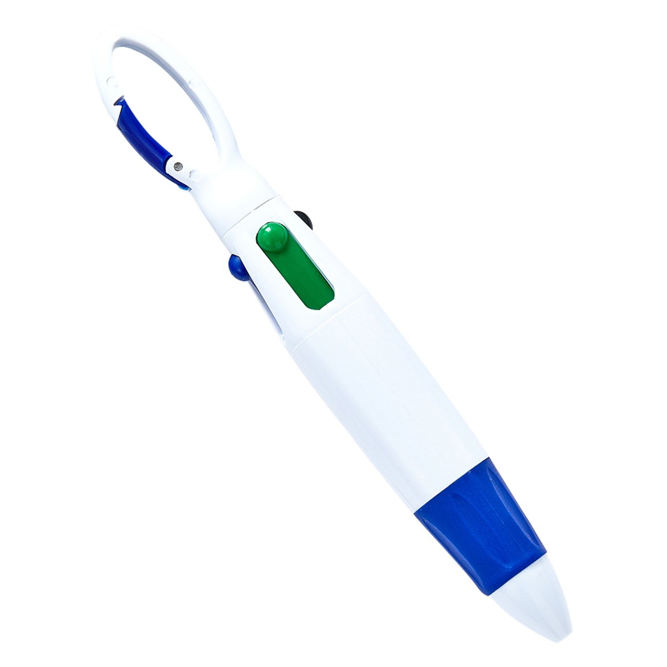 Custom Logo Four-Color Plastic Ballpoint Pen Portable Pocket Multi-Function Mountaineering Button for Advertising Gift