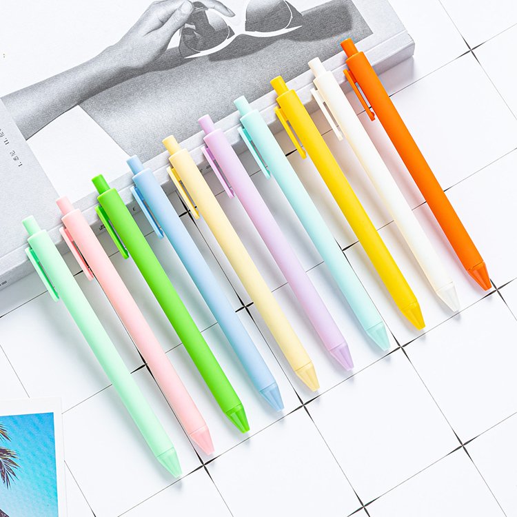 JH Wholesale China Factory Macarons Candy Colors Retractable Plastic Pen For Promotion Products Made In China