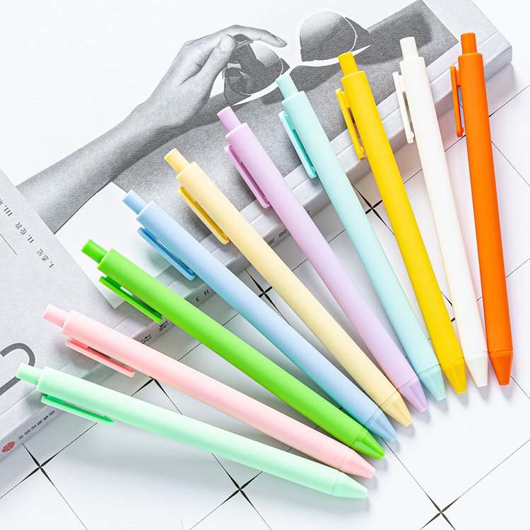 JH Wholesale China Factory Macarons Candy Colors Retractable Plastic Pen For Promotion Products Made In China