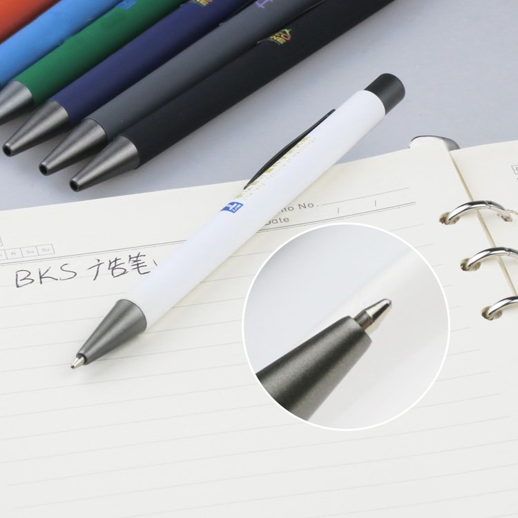 Wholesale customizable logo advertise ballpoint pen ballpen luxury printed screen print branded promotion gift custom pens