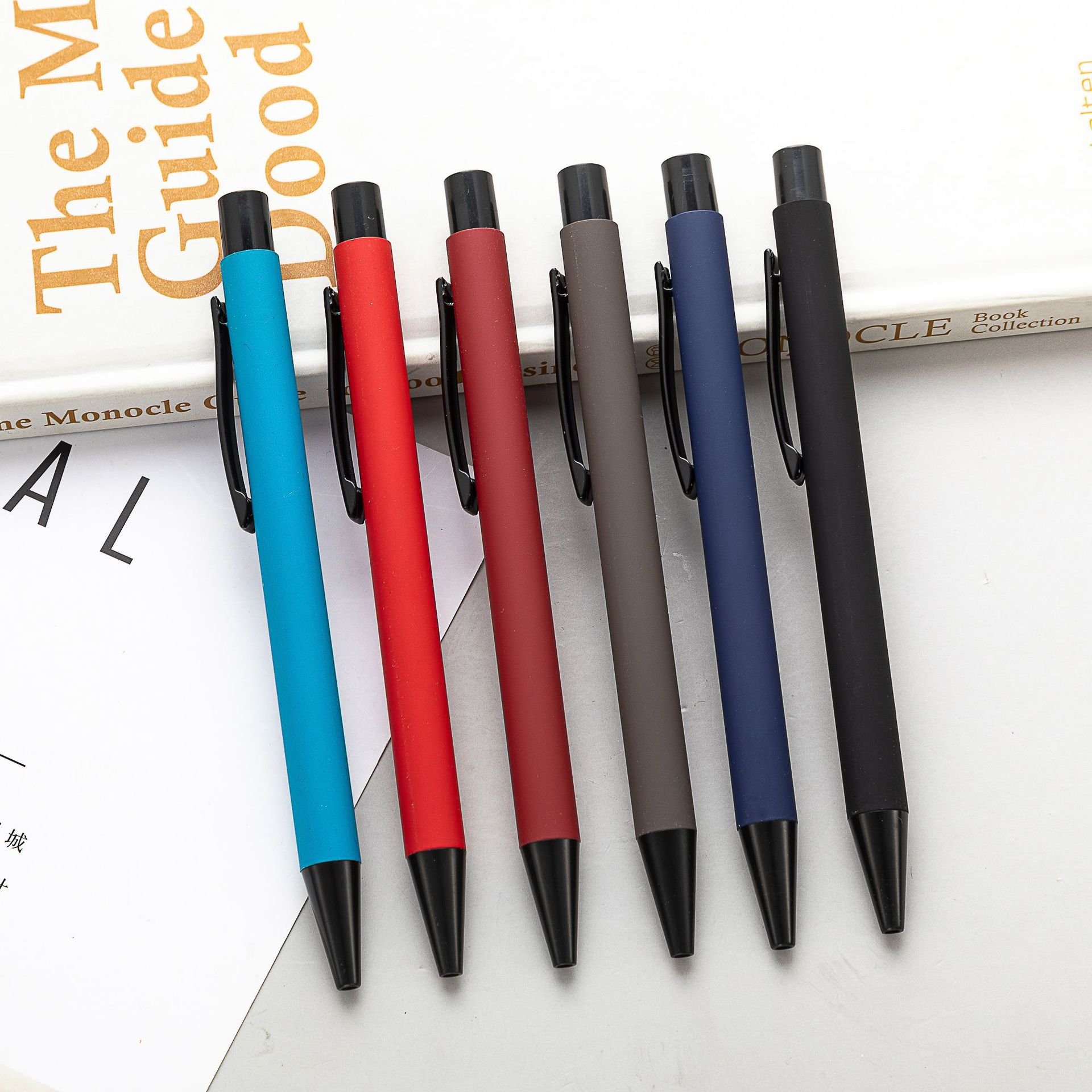 elegant design aluminum ballpoint pen custom logo metal pen for promotion