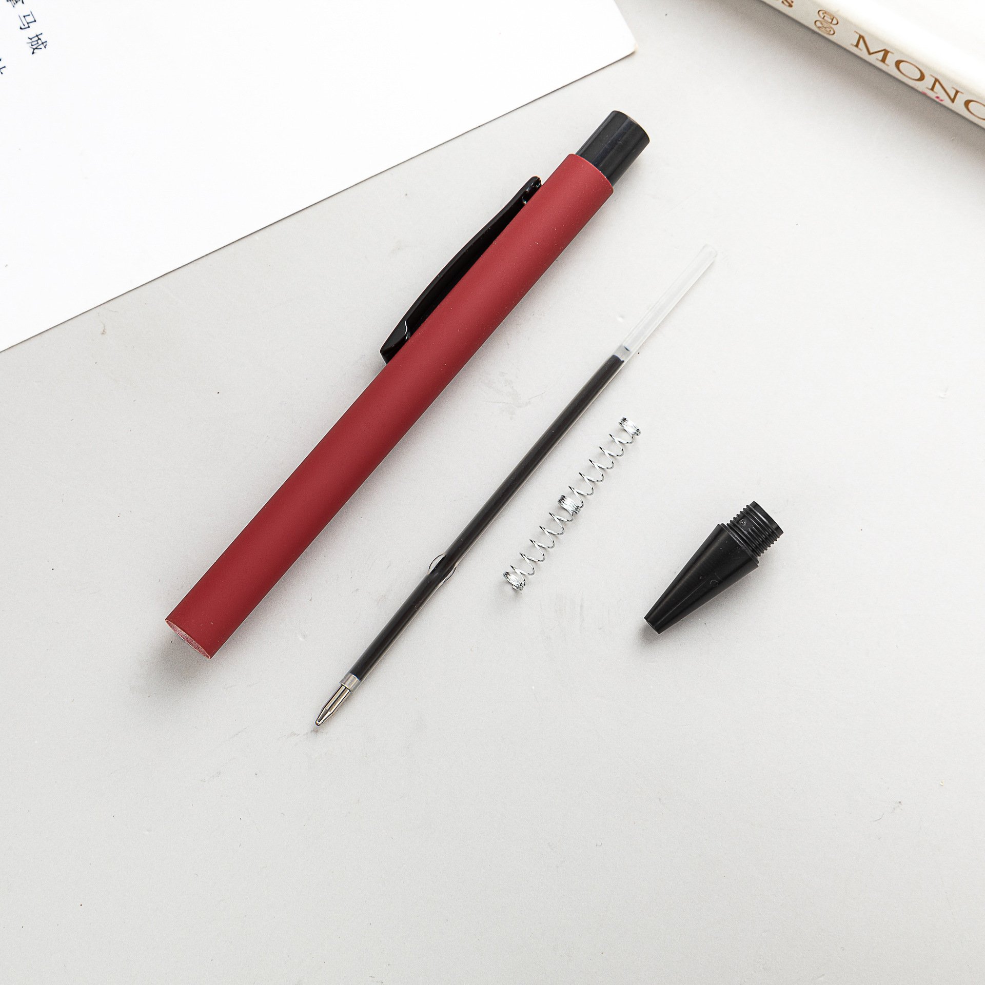 elegant design aluminum ballpoint pen custom logo metal pen for promotion