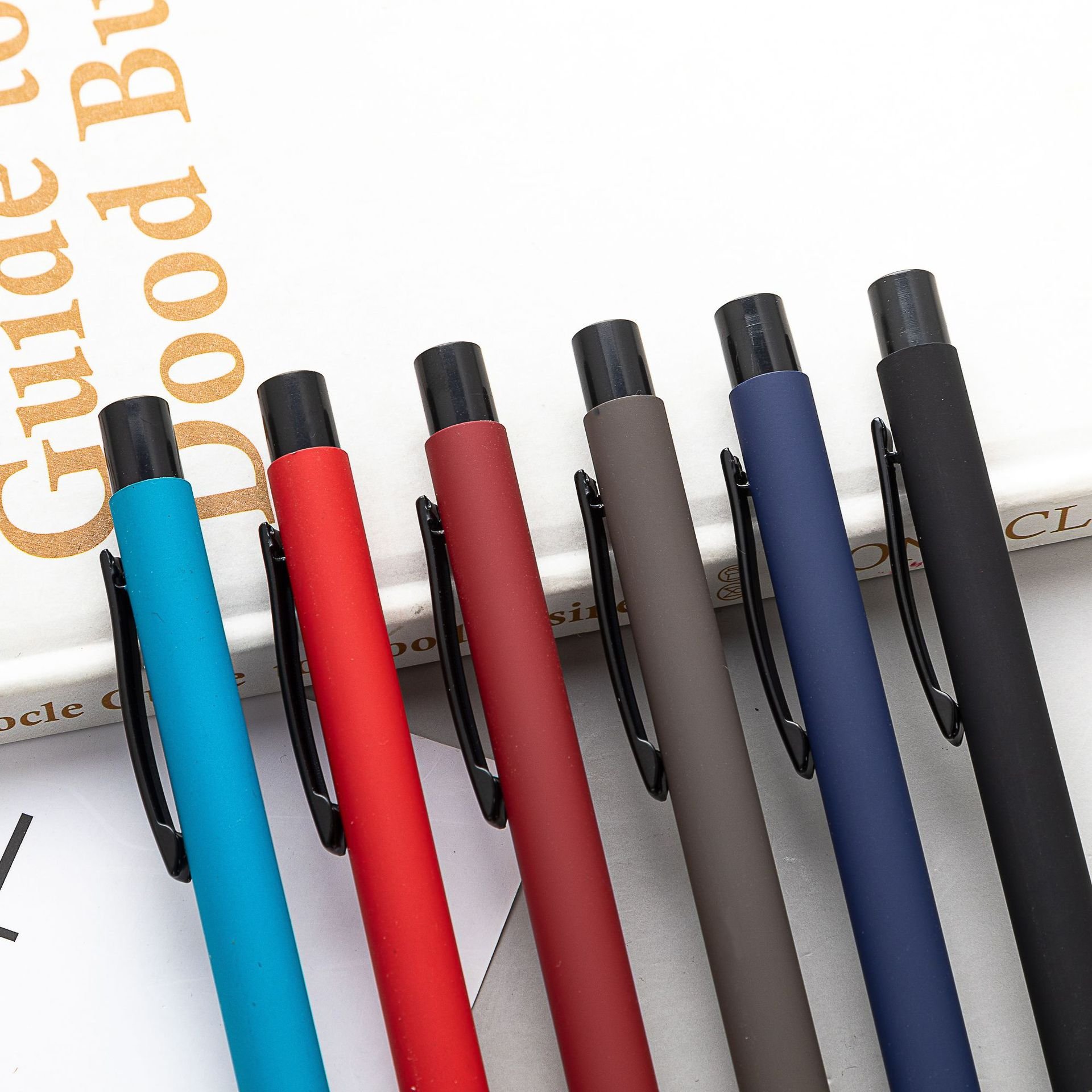 elegant design aluminum ballpoint pen custom logo metal pen for promotion