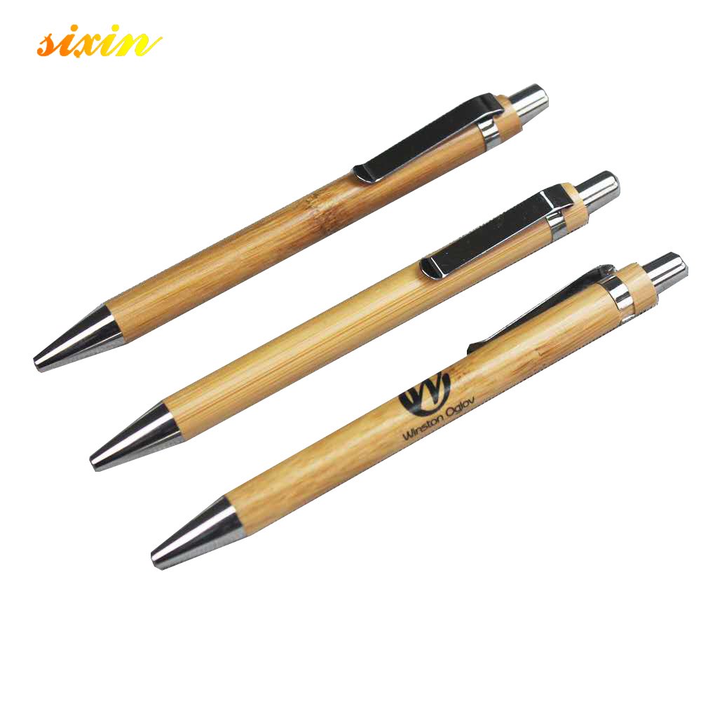 Ballpoint Promotional Wood Bamboo Pen Custom Pen with Logo Ball Pen