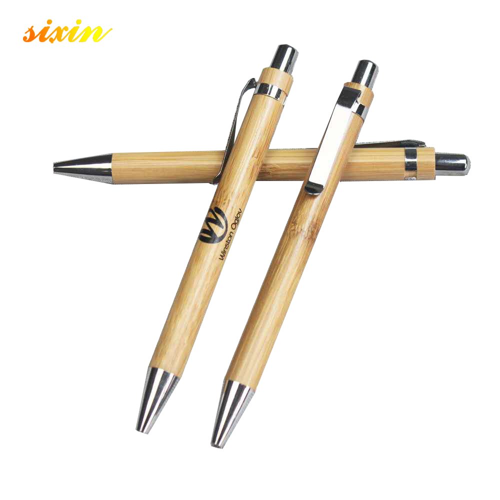 Ballpoint Promotional Wood Bamboo Pen Custom Pen with Logo Ball Pen