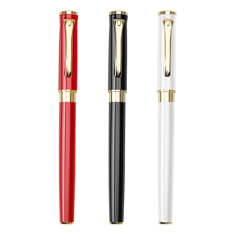 BECOL High End Luxury Business Gift Pen Heavy Metal Gold And Black Roller Ball Pen with Custom Logo for Office