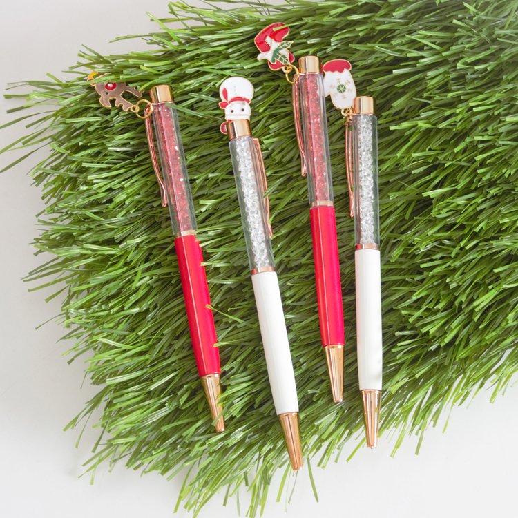O&Q Be on hot sale creative ballpoint pen Christmas series have metal pendants for Christmas gifts school office