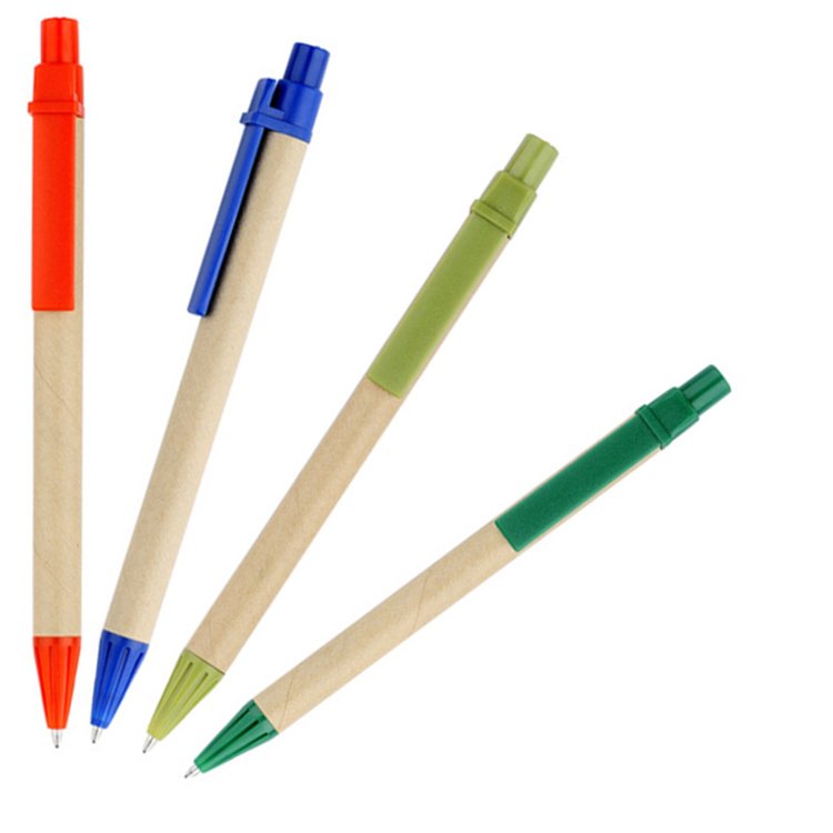 14.1*1.0cm Eco-friendly little fresh style plastic and paper mate ballpoint pen