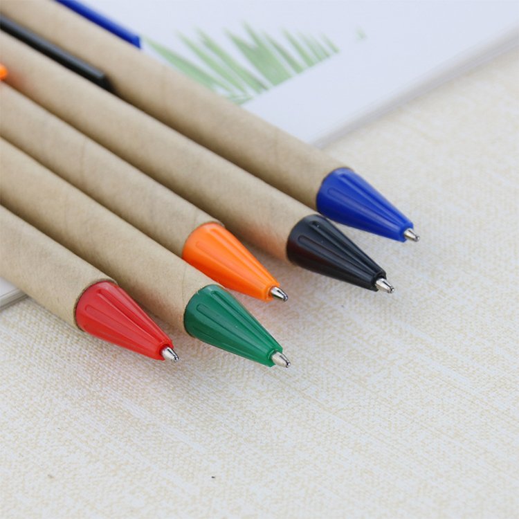 14.1*1.0cm Eco-friendly little fresh style plastic and paper mate ballpoint pen