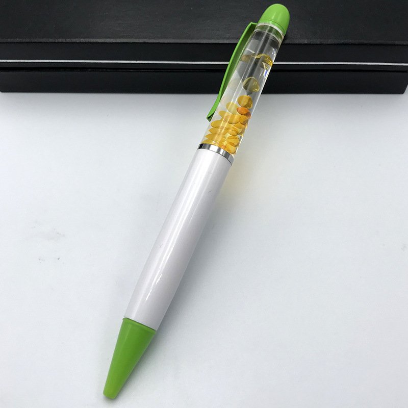 Custom Metal Floating Liquid Ballpoint Pens Fast Delivery Low MOQ 1.0mm Writing Width for Promotional Gifts