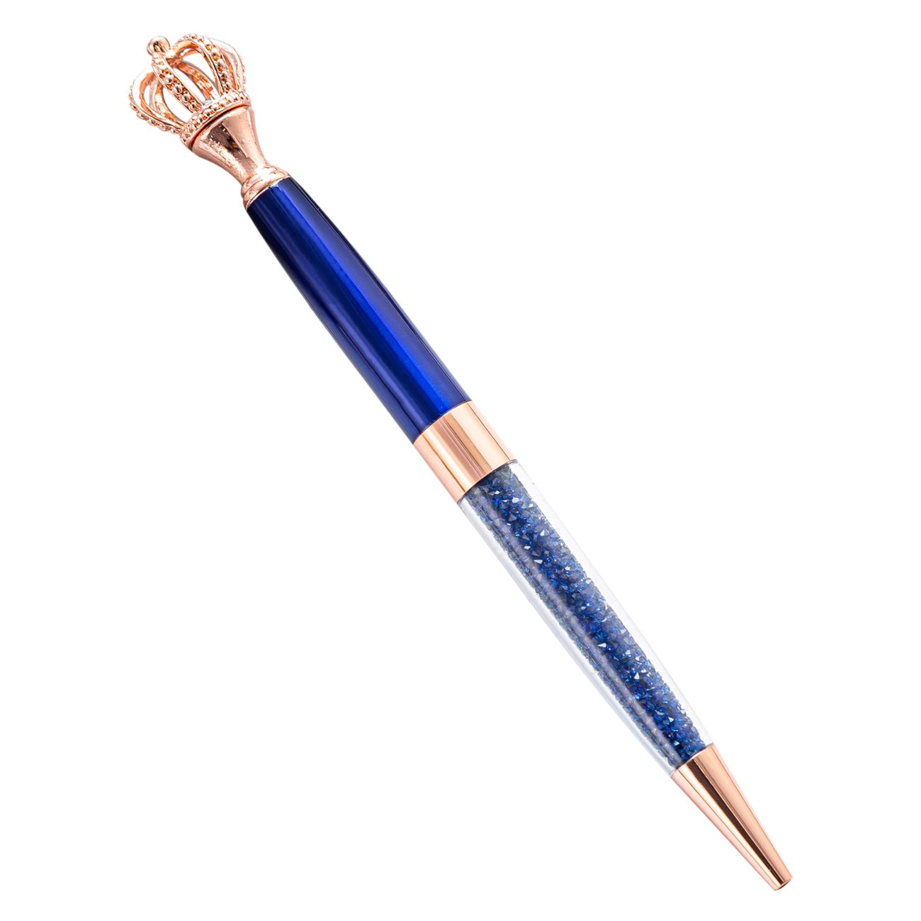 Funky Queen's Scepter Crown Design Metal Ballpoint Pen with Big Crystal Diamond Custom Logo Novelty Promotional Pen