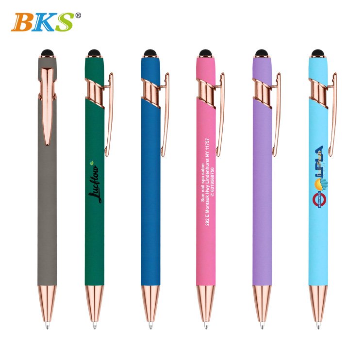 Wholesale Promotional 1.0mm Writing Width Ballpoint Pen Low Price Metal Body Custom Logo Printed Novelty Banner Design Gifts