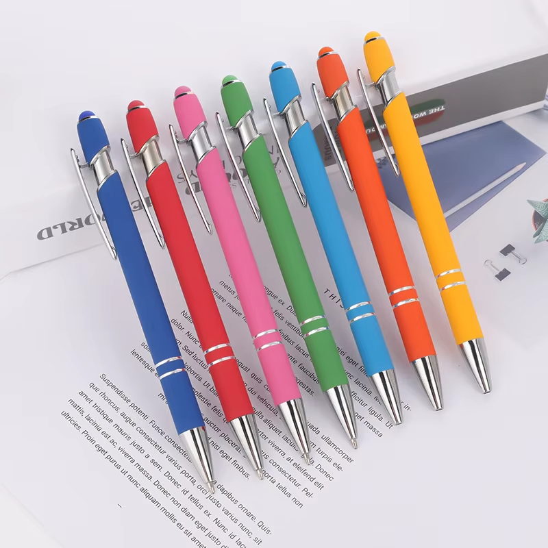 X712 Promotion Advertising Gift 2 In 1 Ballpen Stylus Screen Ballpoint Pen Factory Delivery Metal Pen With Custom Logo