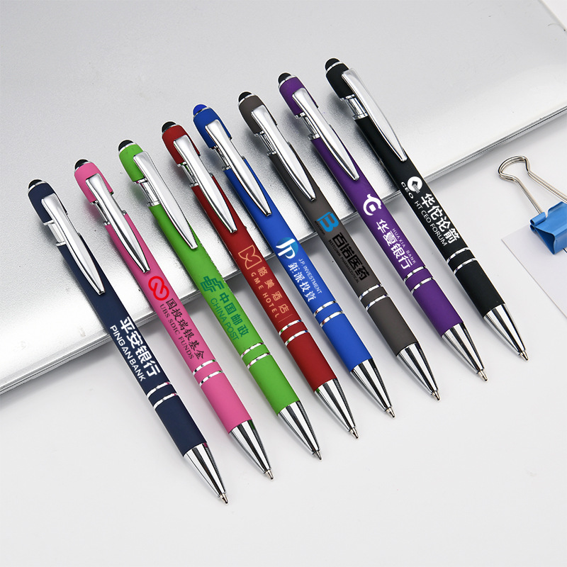 X712 Promotion Advertising Gift 2 In 1 Ballpen Stylus Screen Ballpoint Pen Factory Delivery Metal Pen With Custom Logo