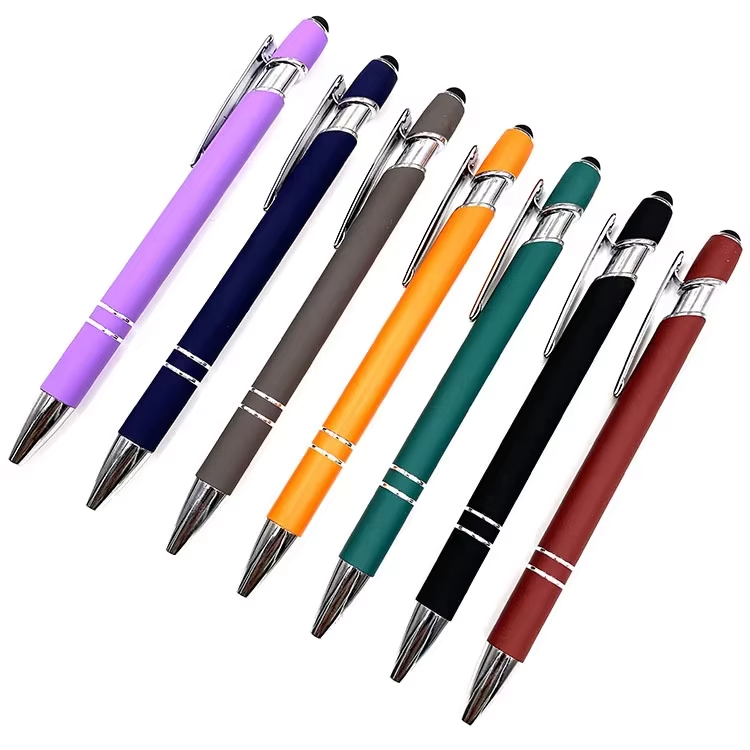 X712 Promotion Advertising Gift 2 In 1 Ballpen Stylus Screen Ballpoint Pen Factory Delivery Metal Pen With Custom Logo