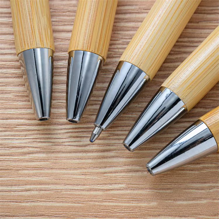 Wholesale Eco Friendly Bamboo Ballpoint Pen with Custom Logo High Quality Recycled Promotional Bamboo Ball Pens
