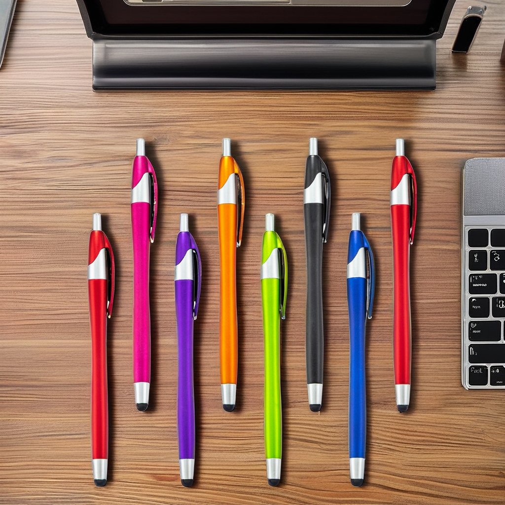 Wholesale Custom Logo Ballpoint Pens Promotional Plastic Stylus Touch Screen Canetas with Ball Mechanism Available Customization