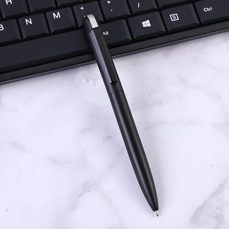 Custom promotional promotion high quality metal ballpoint invisible green pen with print logo