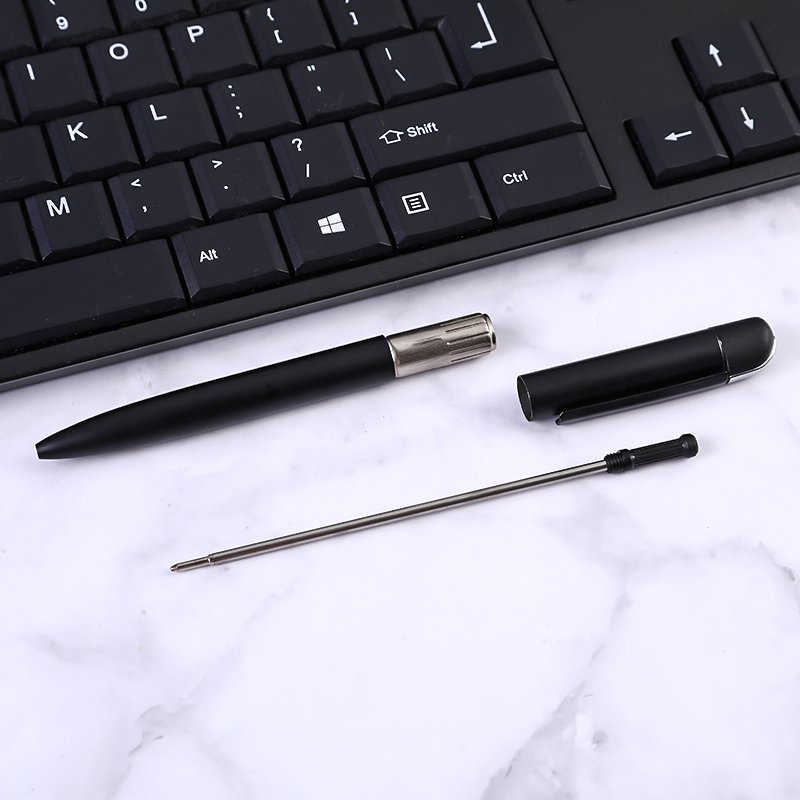 Custom promotional promotion high quality metal ballpoint invisible green pen with print logo