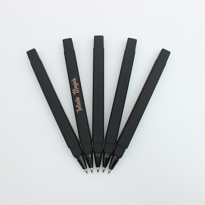 luxury gold clip rubber square hotel ball pen with custom logo ballpoint pen stylo promotional pens