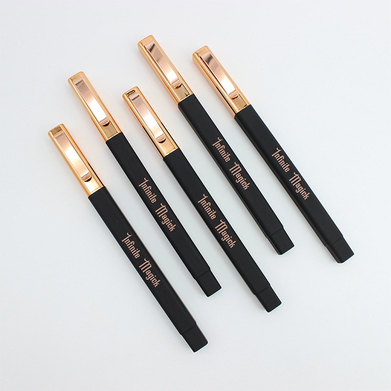 luxury gold clip rubber square hotel ball pen with custom logo ballpoint pen stylo promotional pens