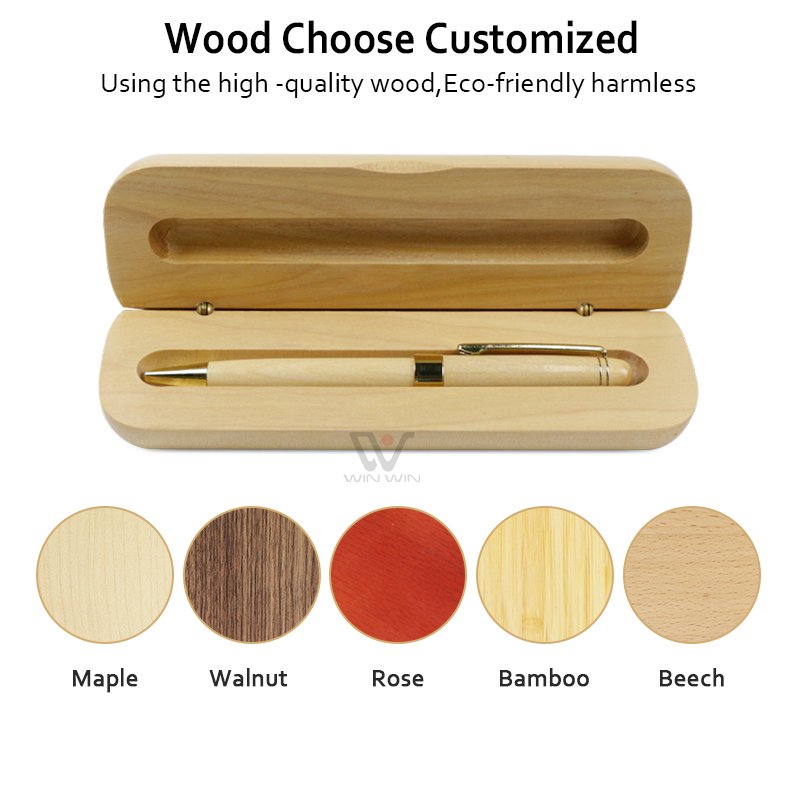 Luxury Promotional Ball Pen With Logo Customized Advertising Ballpoint Pen Engraving Personalized Gift Wooden Ball Pen