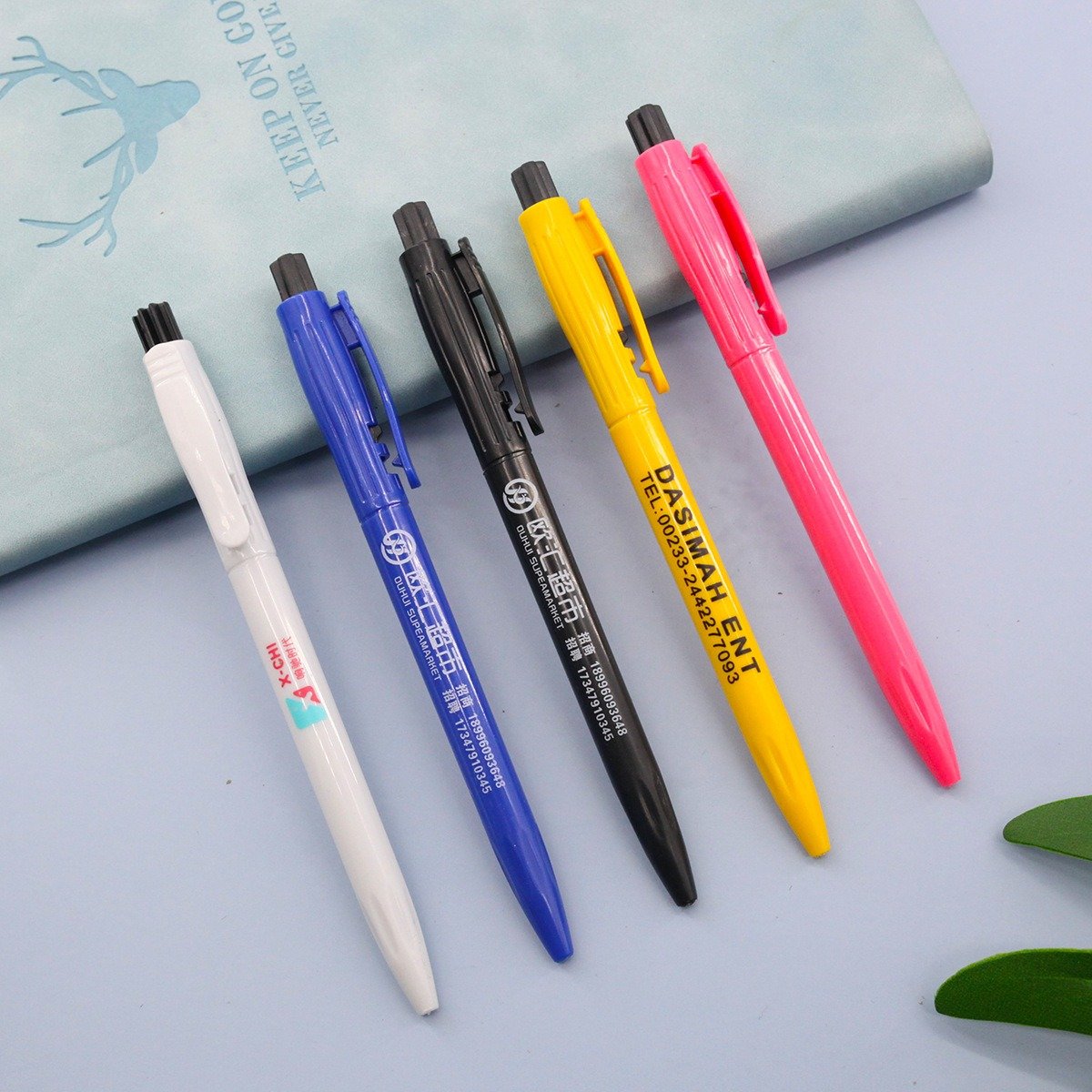 Wholesale Custom LOGO Non-Slip Rubber Grip Neutral Pen Colored Press advertising Hotel Conference ballpoint pens 1016