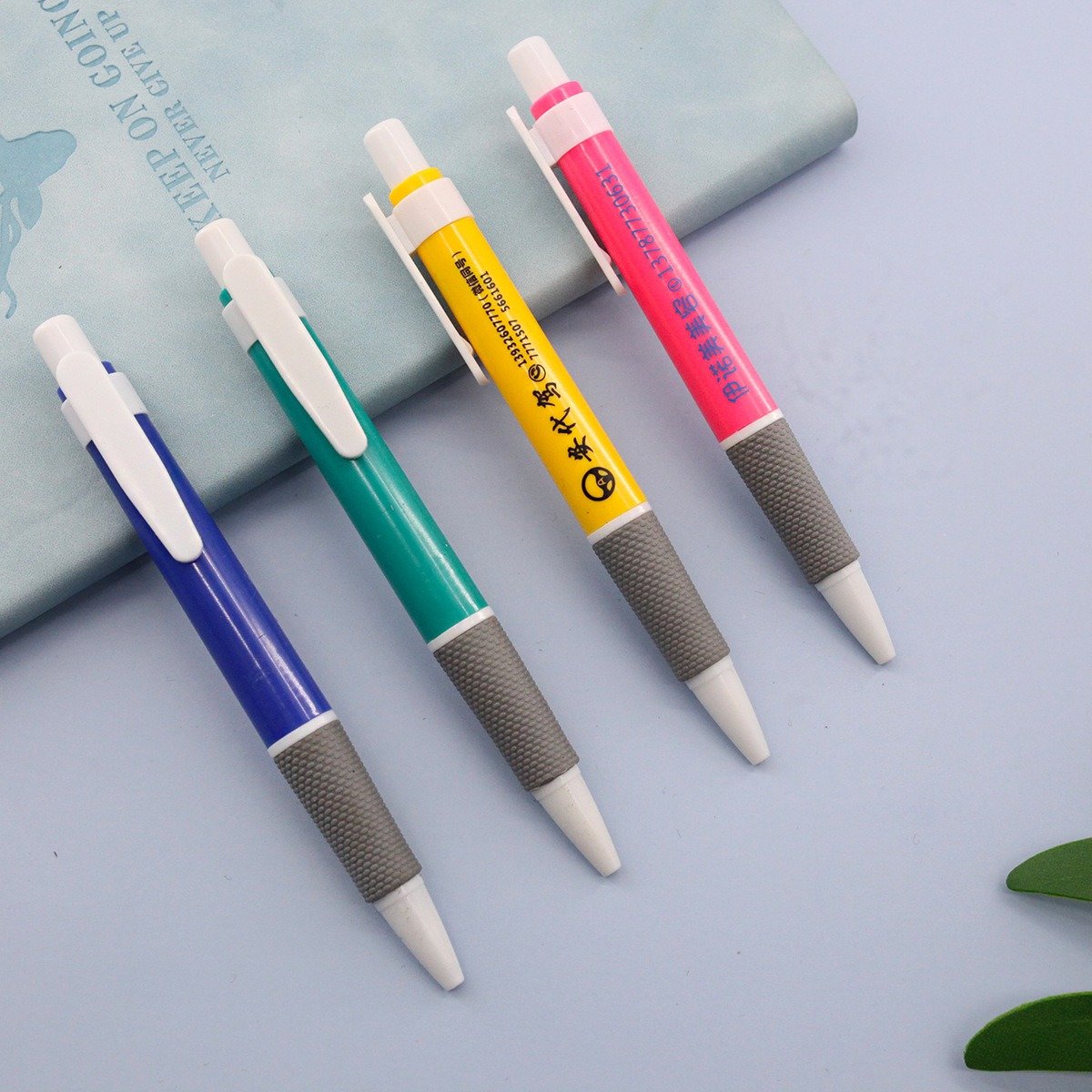 Wholesale Custom LOGO Non-Slip Rubber Grip Neutral Pen Colored Press advertising Hotel Conference ballpoint pens 1016