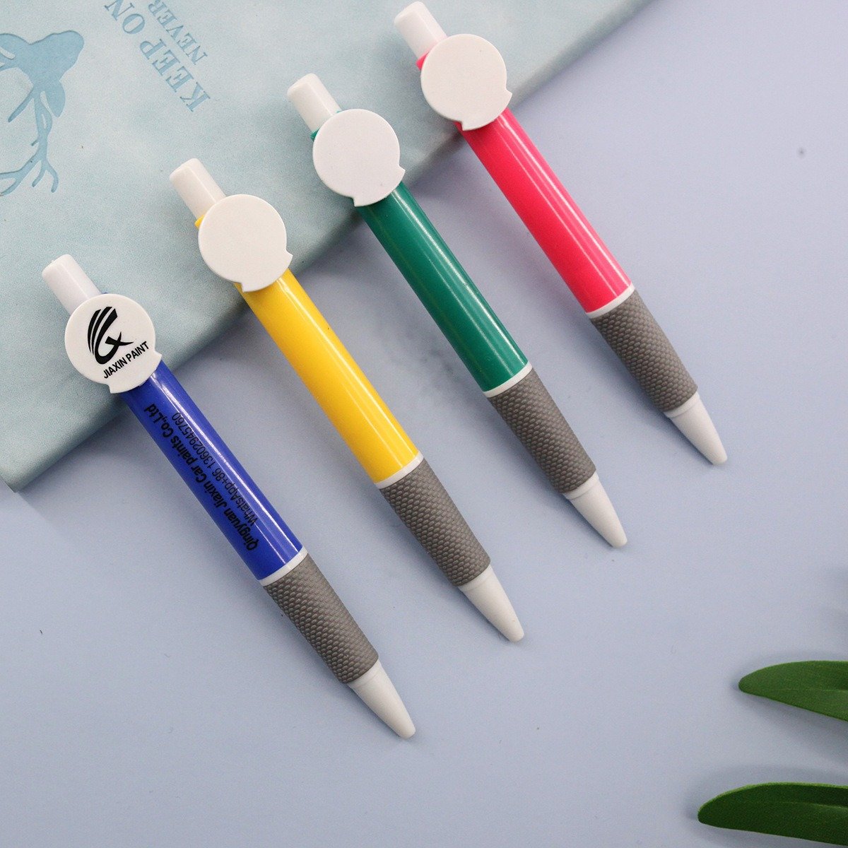 Wholesale Custom LOGO Non-Slip Rubber Grip Neutral Pen Colored Press advertising Hotel Conference ballpoint pens 1016