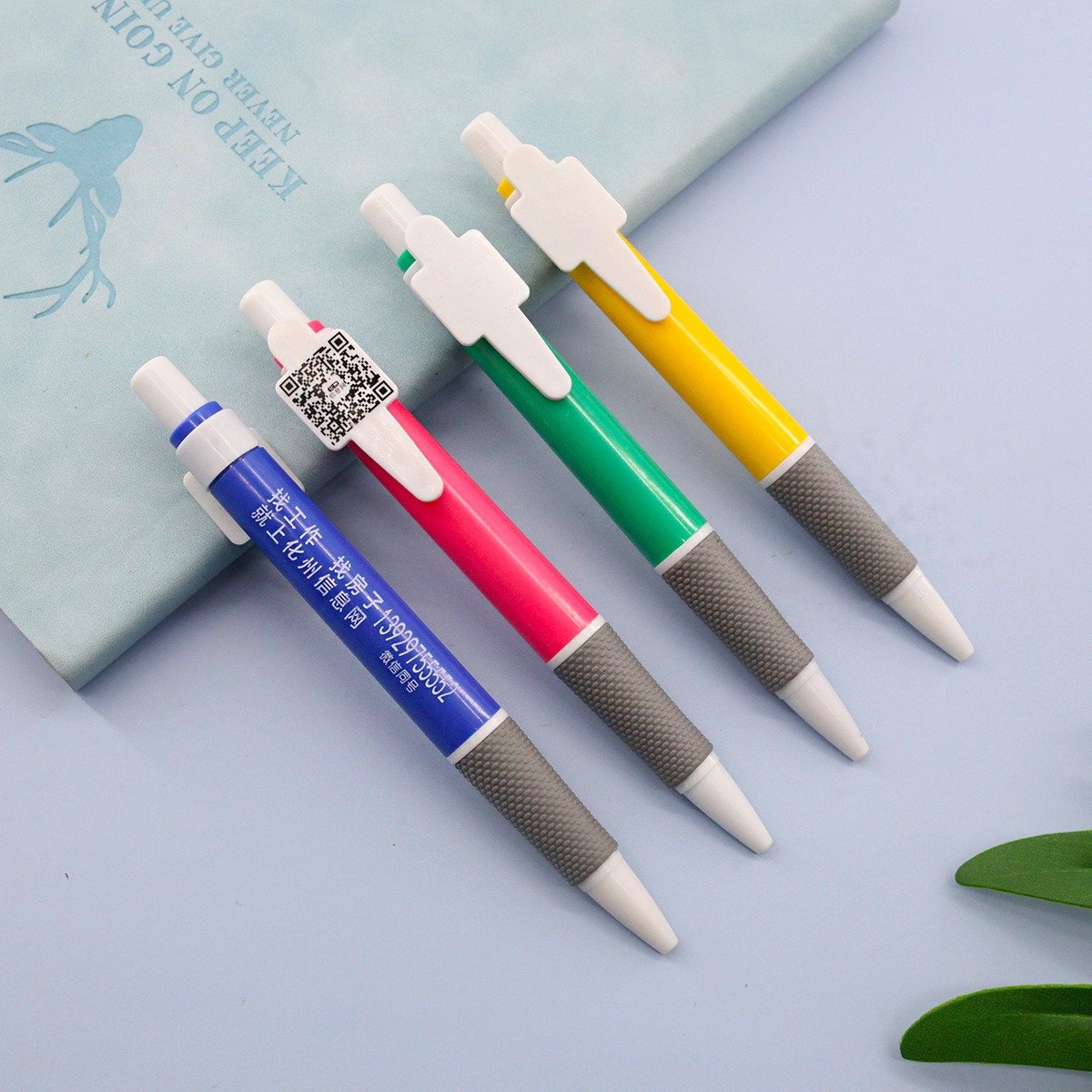 Wholesale Custom LOGO Non-Slip Rubber Grip Neutral Pen Colored Press advertising Hotel Conference ballpoint pens 1016