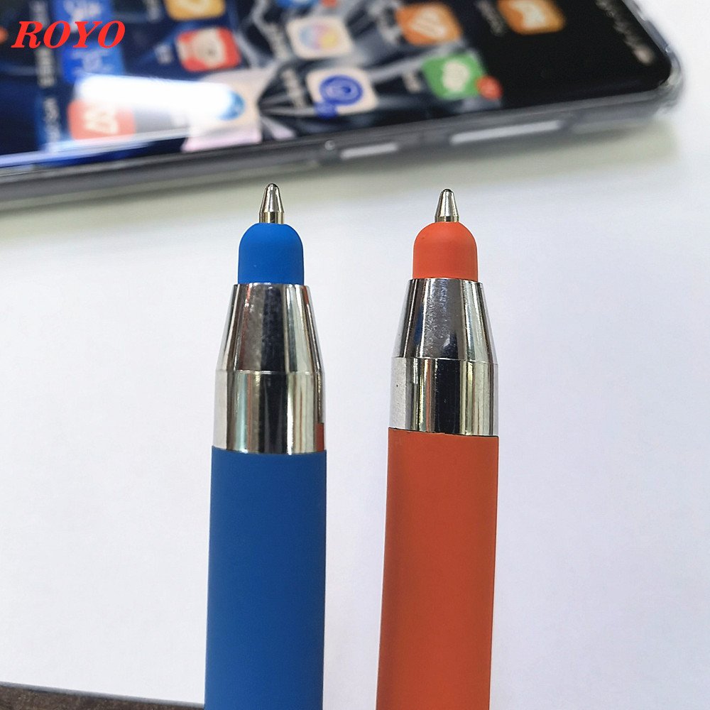 Hot Sale Factory Supply Custom Logo 2-in-1 Advertising Ballpoint Novelty Sports Metal Stylus Screen Ballpen Hot Novelty Sports