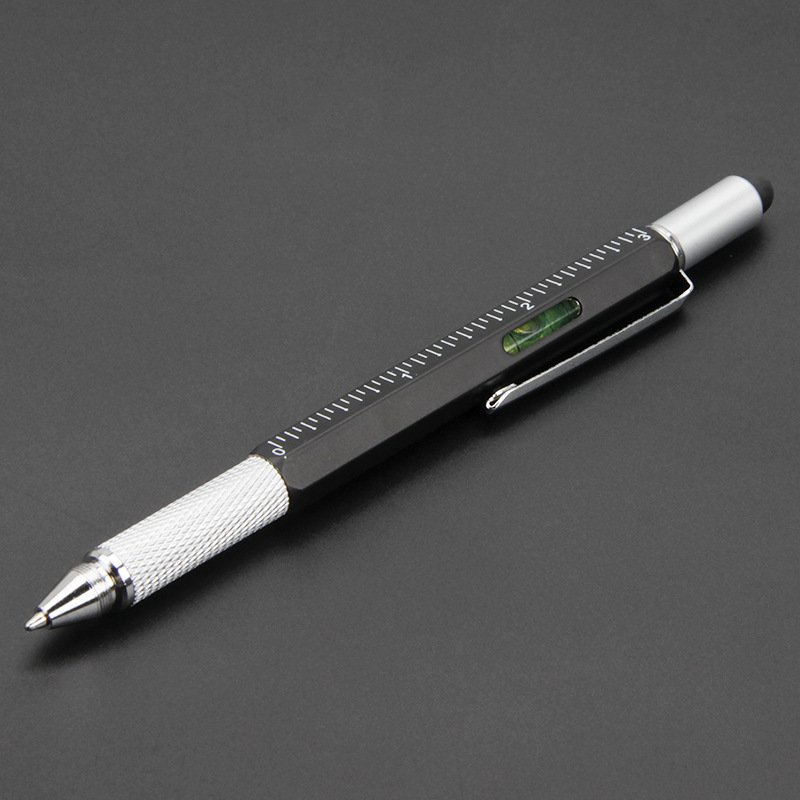 New One Tool Ballpoint Pen Stylus Pen Screwdriver Ruler Spirit Level Multifunction Metal Ballpoint Pen With Custom Logo