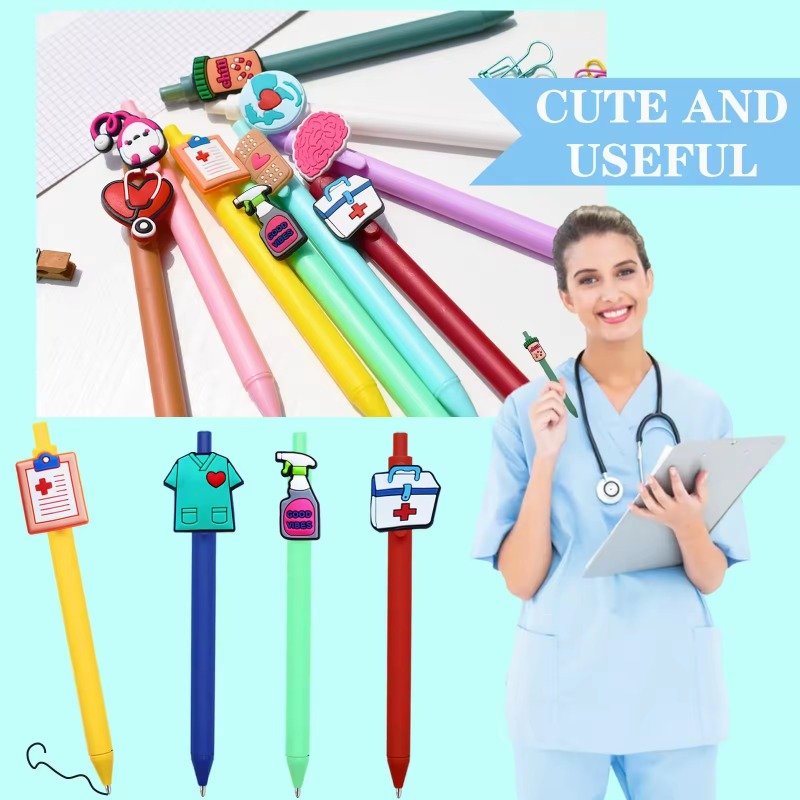 Stationery hot sale nurse pen simple solid color creative soft cartoon ballpoint pen cute medical pen