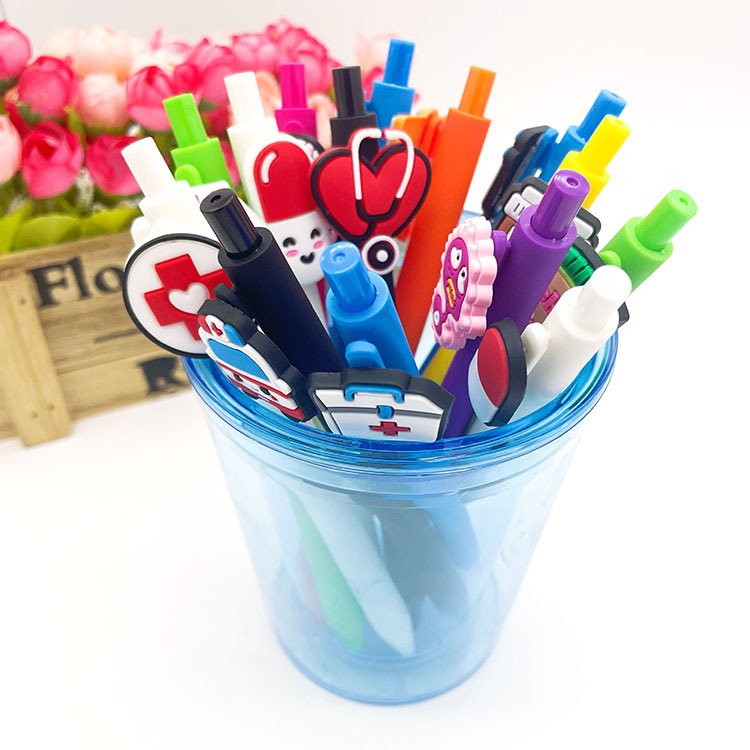 Stationery hot sale nurse pen simple solid color creative soft cartoon ballpoint pen cute medical pen