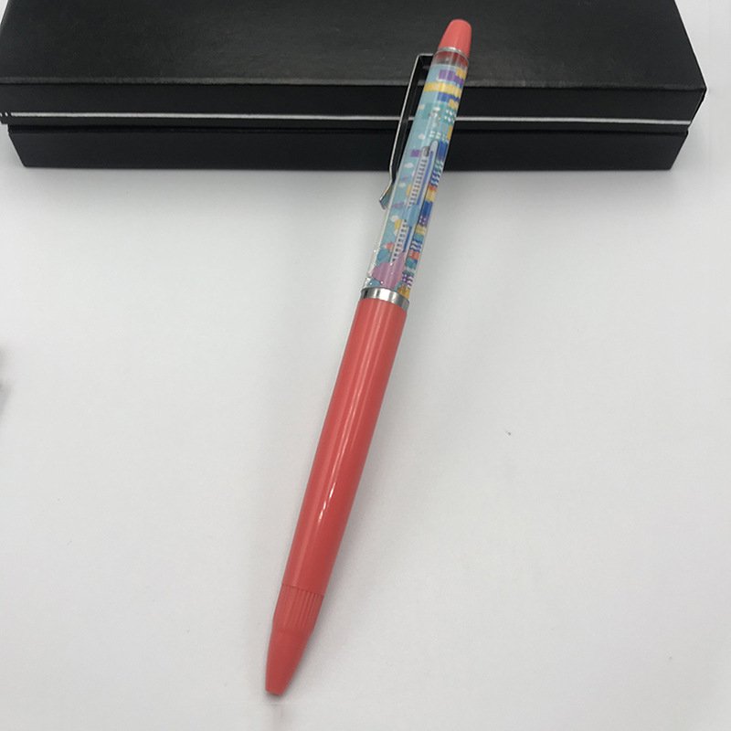 Customizable ABS Plastic 2D PVC Floater Aqua Floating Liquid Ballpoint Pen Factory's Brand Logo Pen for Promotional Gifts