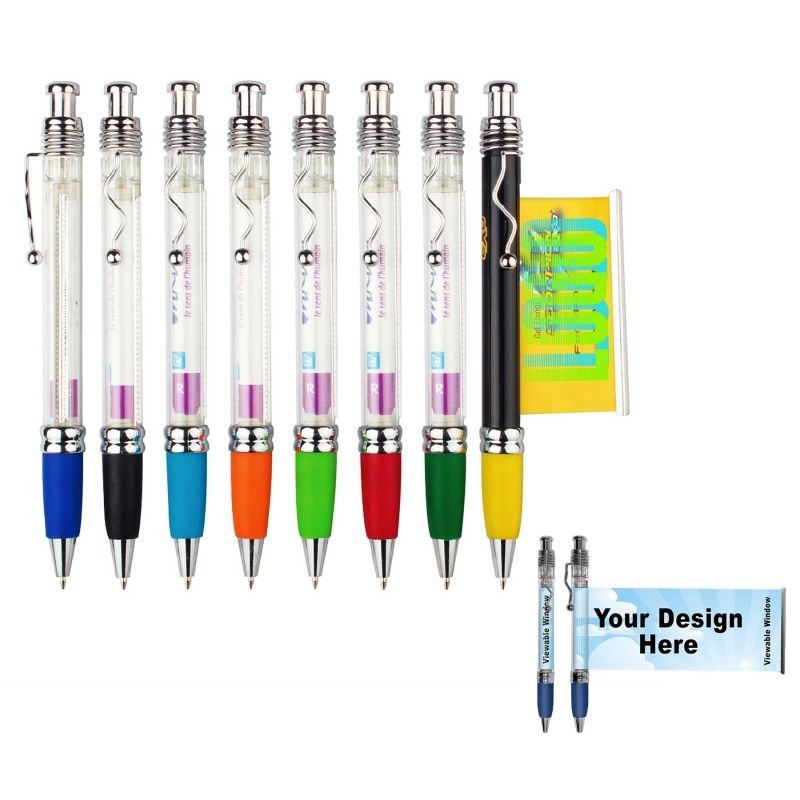 MEGA promotional custom printed Pull Out Banner Pen Custom Flag Pen Stationery Promotion Gift flyer scroll ballpoint pen LOGO