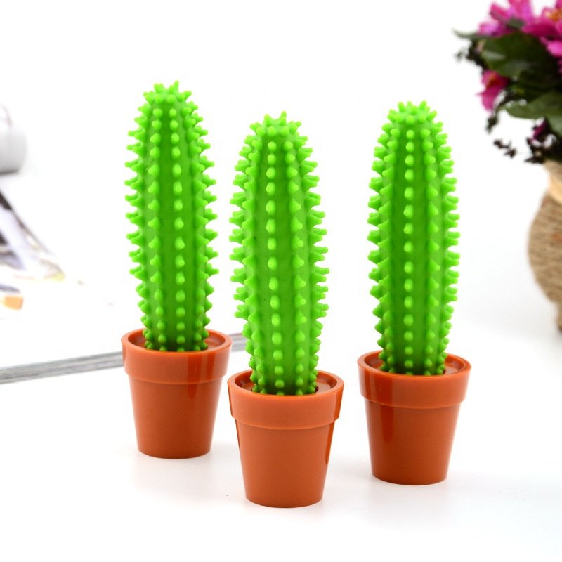 Wholesale school novelty 3D shape funny plastic creative cute cactus shape pens