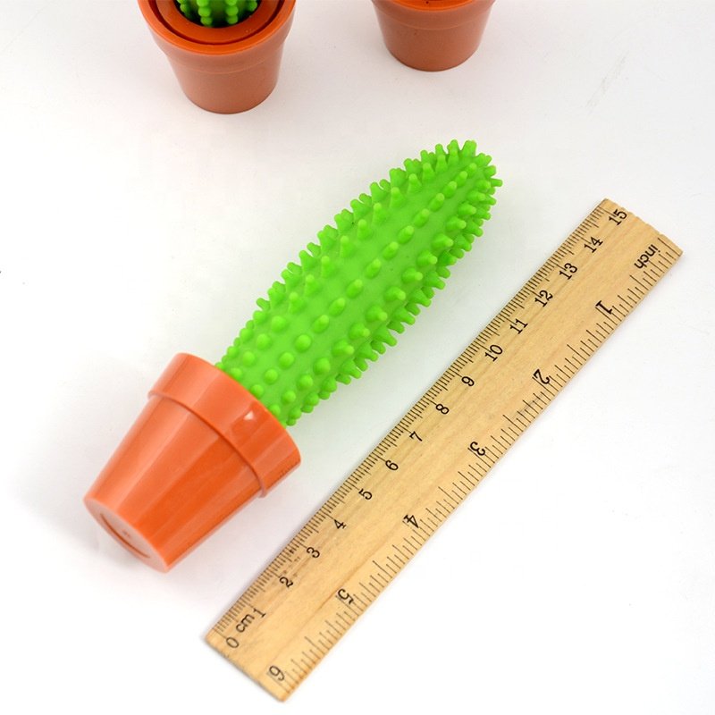 Wholesale school novelty 3D shape funny plastic creative cute cactus shape pens