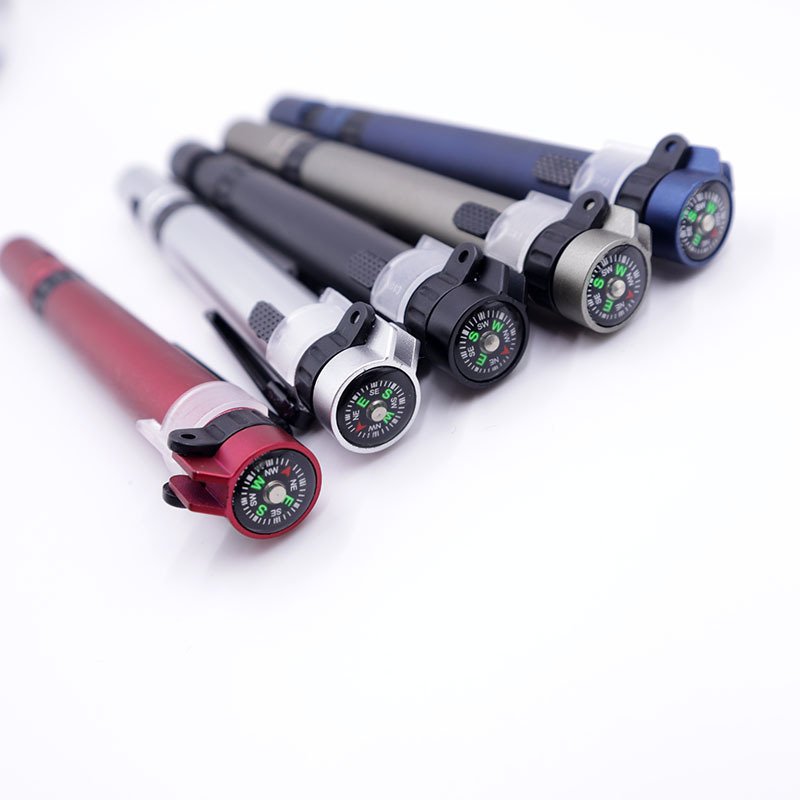 custom logo multi-function 6 in 1 pen screwdriver phone holder stylus compass LED light multi tool ballpoint Pen wholesale