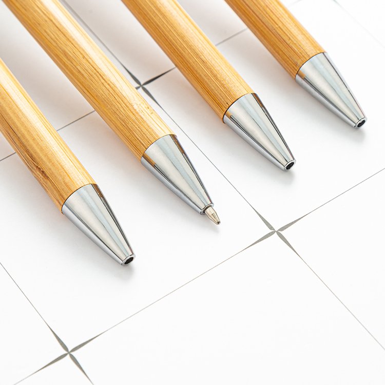 JH Eco Friendly Cheap Promotional Pens Natural Wood Bamboo Pens With Custom Logo