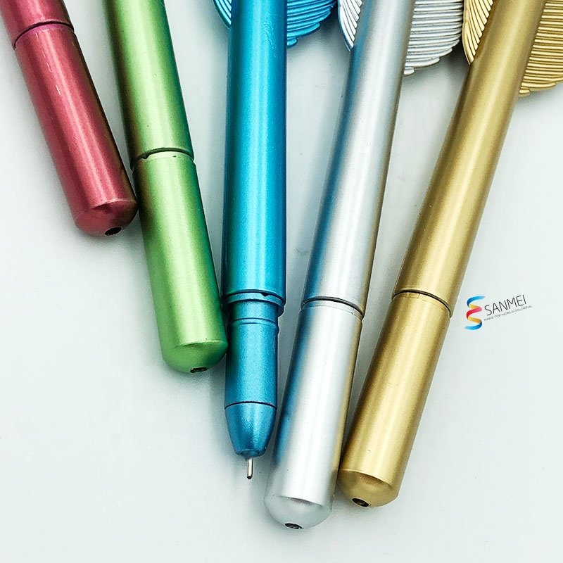 22.5cm Novelty Office School Pen Promotional Ballpoint Pen logo Personalized Feather Pen