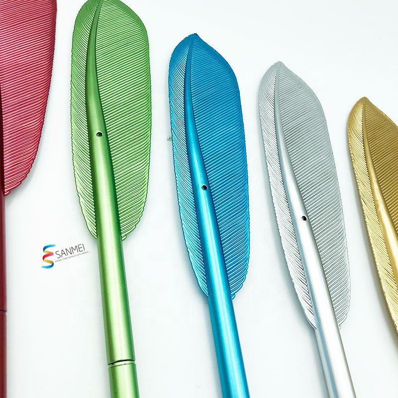 22.5cm Novelty Office School Pen Promotional Ballpoint Pen logo Personalized Feather Pen