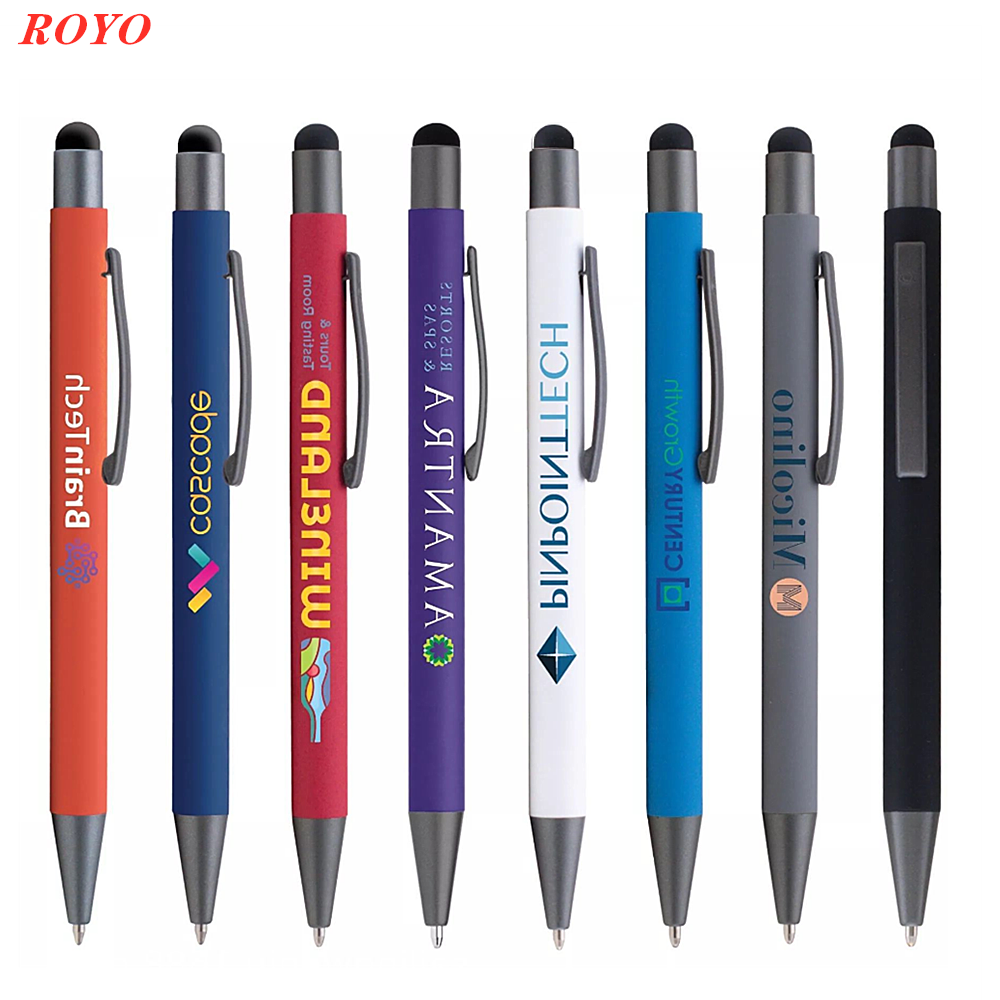 Factory Supplied Hot Sales 2 in 1 Promotional Stylus Pen Touch Screen Ballpen Metal Ballpoint Pen With Custom Logo