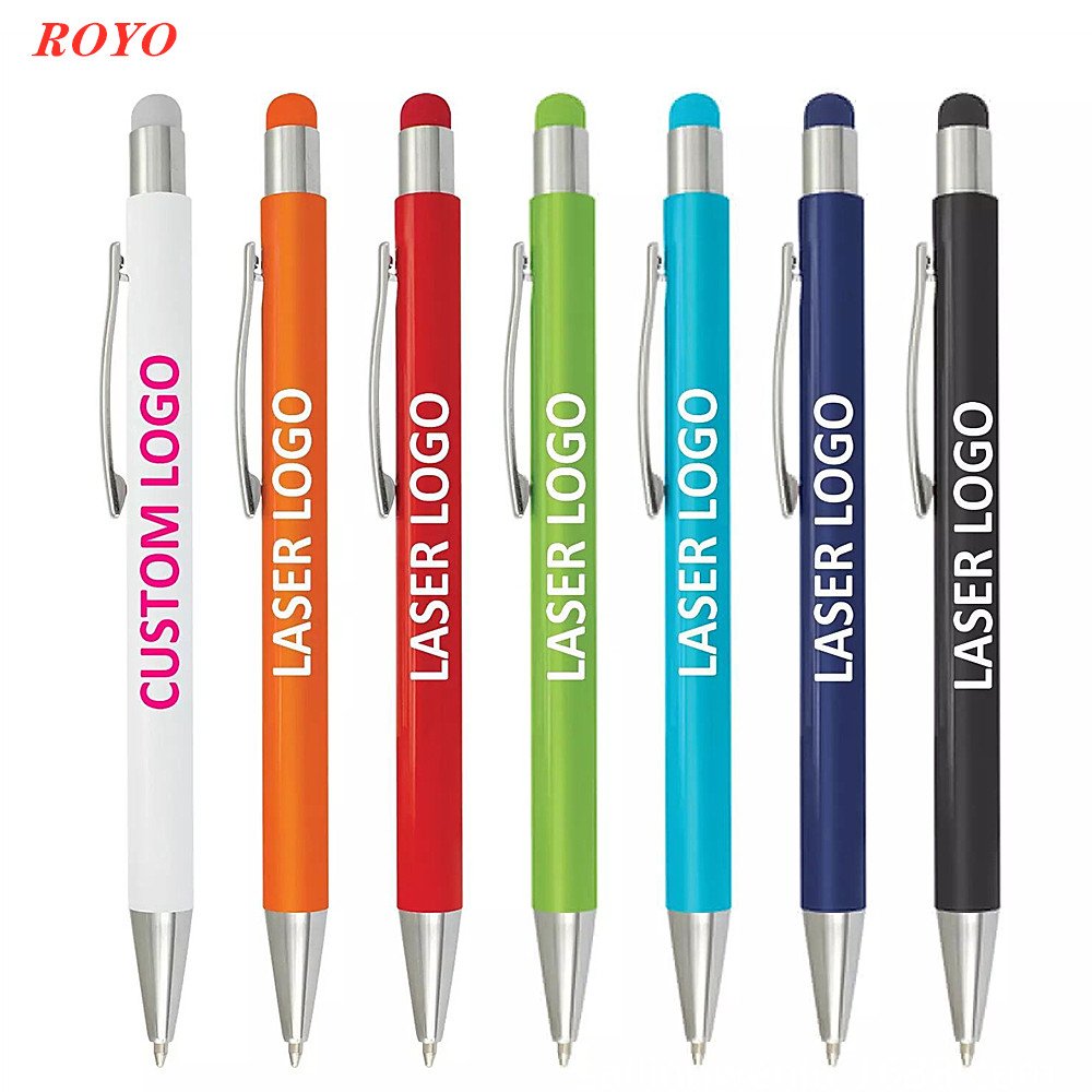 Factory Supplied Hot Sales 2 in 1 Promotional Stylus Pen Touch Screen Ballpen Metal Ballpoint Pen With Custom Logo
