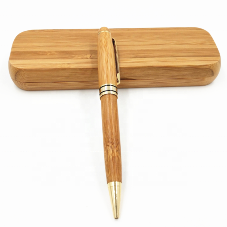 Wholesale Handmade Natural Bamboo Ballpoint Pen with Box